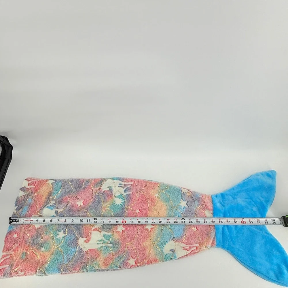 Mermaid Tail Blanket Unicorn Pastel Plush Cozy Blanket‎